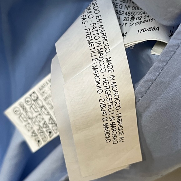 Zara Trafaluc One-piece Layered Light Blue and Brown Blouse - Picture 12 of 12